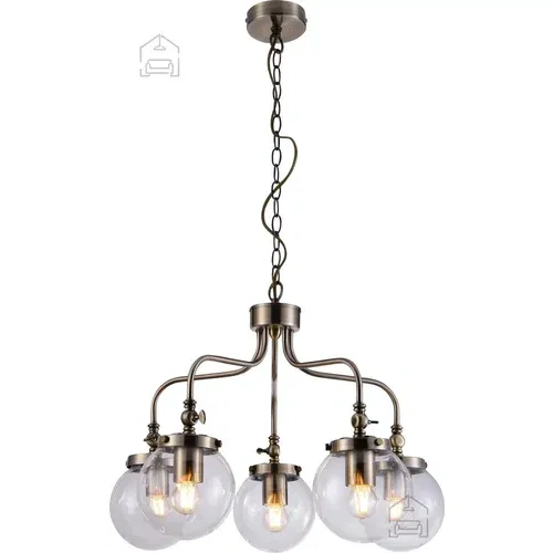 Candellux Viseča stropna svetilka Ballet 5x40W E27 Patina