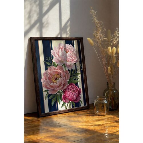 WALLXPERT Artmoscrv4-3348 Multicolor Decorative Framed MDF Painting Cene