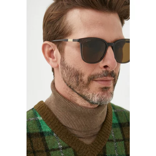 Gucci Sončna očala moški, rjava barva