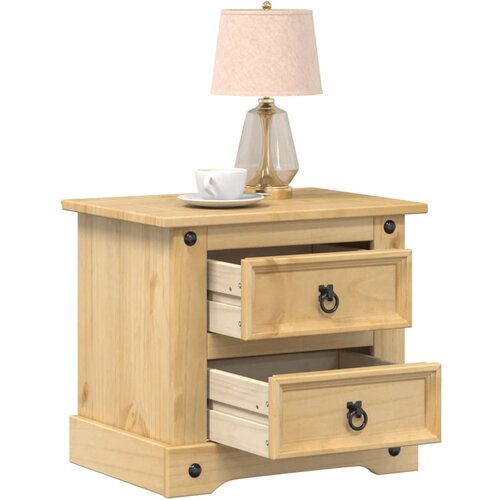 VidaXL Nočna omarica Corona 53x39x50 cm trdna borovina Slike
