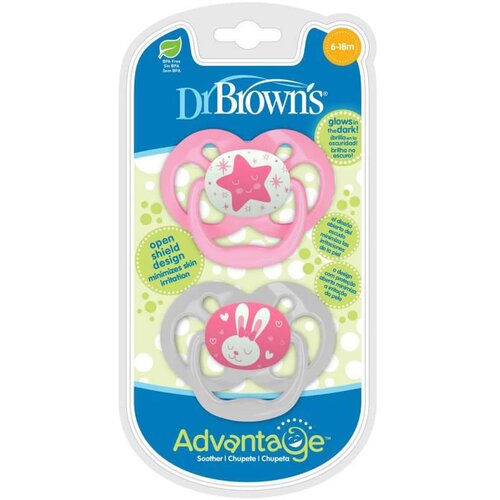 Dr.browns svetleća varalica advantage pink, 6-18m Slike