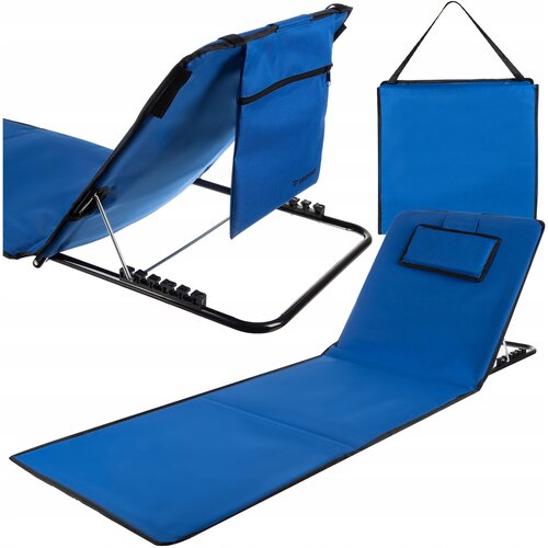  Oxford prostirka za plažu sa podesivim naslonom + jastuk 150x50cm Slike