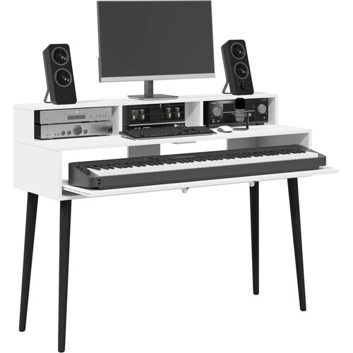 Studio radni stol Bijela 152 x 42,5 x 36 cm Konstruirano drvo Slike