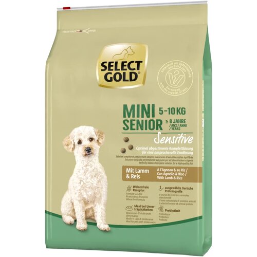 Select Gold Sensitive Senior Mini jagnjetina in riž Cene