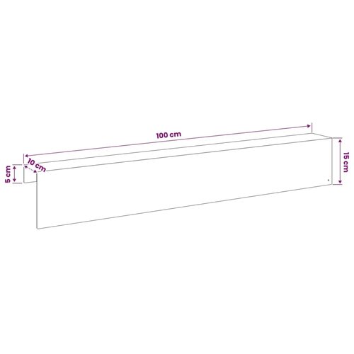 Profil za rubove vrta 2 kom. 100 x 10 x 15 cm Čelik - Maslinastozelena 100 x 10 x 15 cm 2 Slike