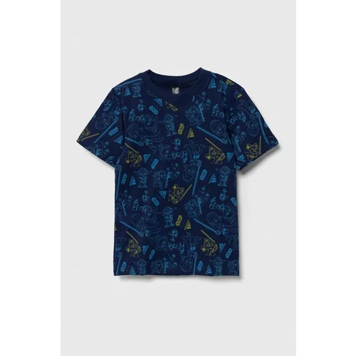 Adidas Otroška bombažna kratka majica x Star Wars mornarsko modra barva