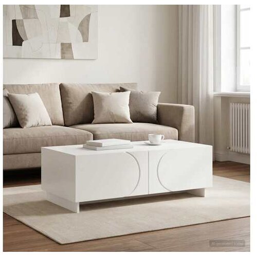 VidaXL klub stolić Bijela 102 x 50 5 x 35 cm Konstruirano drvo - Bijela Slike