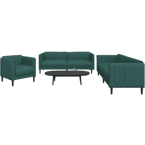  3-dijelni set sofa tamnozeleni od tkanine Cijene