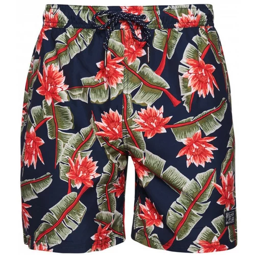 Superdry Kopalke / Kopalne hlače Vintage hawaiian swimshort Modra