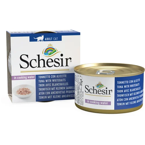 Schesir Natural s rižom 6 x 85 g - Tuna i male srdele s rižom