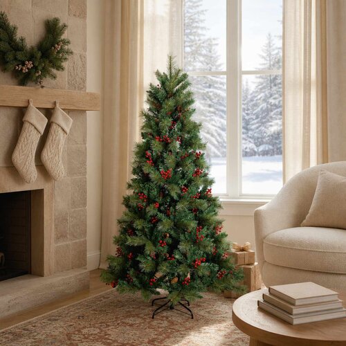  Umjetno božićno drvce s kuglicom 150 LED lampica Slike