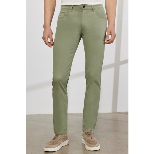 ALTINYILDIZ CLASSICS Men's Green Comfort Fit Relaxed Fit Greensboro Cotton Flexible Trousers Cene