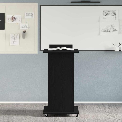  Podij s ladicama Crni hrast 55 x 55 x 107 cm Konstruirano drvo Slike