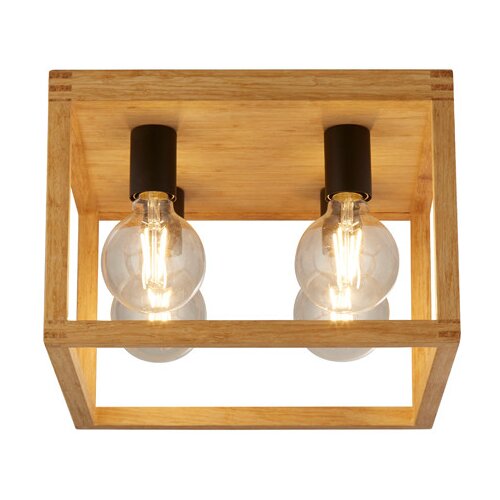 Searchlight Square Stropna svetilka iz tkanega bambusa s 4 lučmi, (22100943) Cene