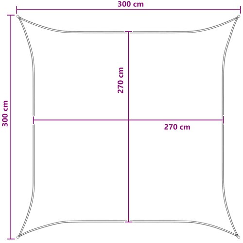  Jedrilica za sunčevu sjenu Svijetlo siva i bijela. 3 x 3 m HDPE Slike