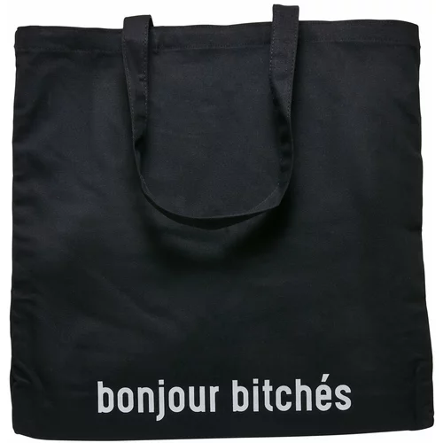 MT Accessoires Bonjour Bitches Oversize Canvas Bag Black