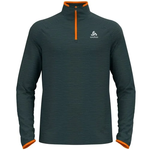 Odlo MIDLAYER 1/2 ZIP RUN EASY WARM Majica s 1/2 patentnim zatvaračem, tamno zelena, veličina