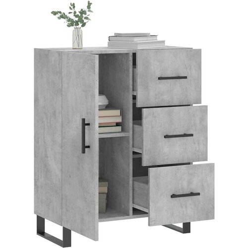  Komoda siva boja betona 69,5x34x90 cm od konstruiranog drva Slike