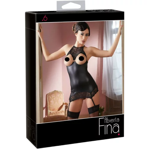 Abierta Fina odvažno svjetlucavo - mini haljina (crna) - XL