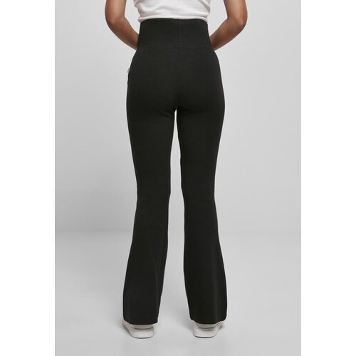 Urban Classics Ladies Organic Interlock Bootcut Leggings Black Slike