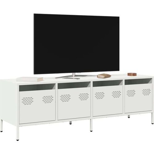 vidaXL TV omarica bela 135x39x43,5 cm hladno valjano jeklo Cene
