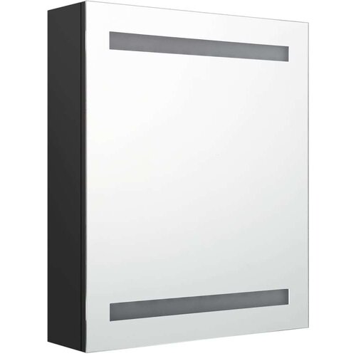 vidaXL LED kupaonski ormarić s ogledalom crni 50 x 14 x 60 cm Cene