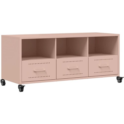 Maison Chic TV omarica - TV enota - Televizijska omarica roza 100,5x39x43,5 cm jeklo, (21701182) Cene