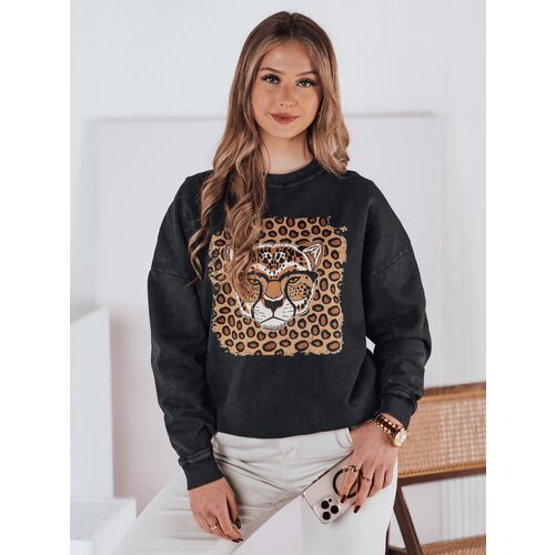 DStreet Bluza damska one size CHEETAHART grafitowa Slike