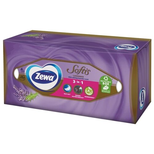 Zewa box softis lavanda maramice 80/1, 4 sloja Slike