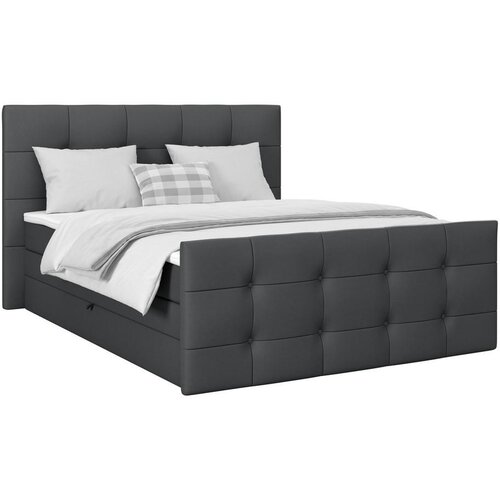 Modern Living Postelja Boxspring Josie-C, Temno Siva, 180x200 Slike