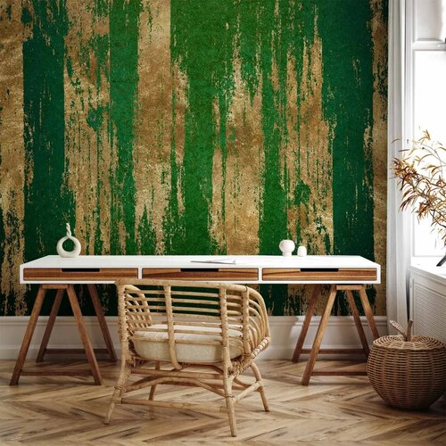  Foto tapeta - Golden-Green Expression 200x140 Premium Slike