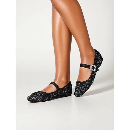 Resti Women&amp;#039;s checked ballerinas with a buckle and strap Riffos Slike