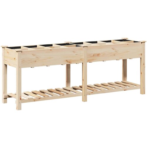  Vrtna saksija Bež 203,5 x 53 x 76,5 cm Čvrsto drvo jele Slike