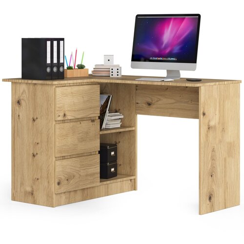 AKORD KOTNI PISALNA MIZA B16 CLP LEVO ARTISAN HRAST, (21702577) Cene
