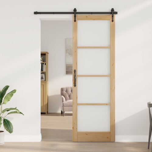 VidaXL Notranja vrata s steklom &amp;quot;ORKDAL&amp;quot; 78x232x4 cm Trdna lesena bor Slike