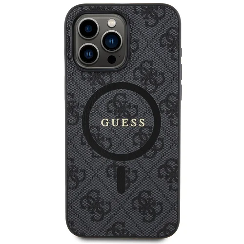 Guess Zaščitni ovitek za iPhone 15 Pro MagSafe Printed 4G, Črna, (21730945)