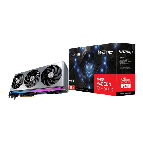 Sapphire AMD Raden nitro+RX 7900 XTX gaming OC VAPOR-X 24GB GDDR6 384bit, 2680MHz 24Gbps, 2x DP, 2x HDMI, 3 fan, 3.5 slots grafička kartic Cene