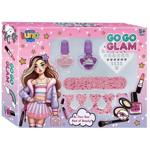 Luna Go-Go Glam set za manikuru s umjetnim noktima i lakom za nokte, 5 komada Cijene