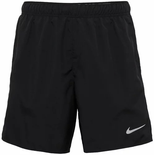 Nike Športne hlače črna / srebrna