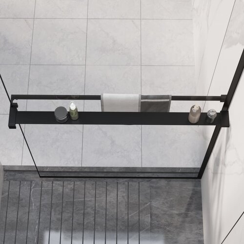 vidaXL Polica za stijenku tuš-kabine crna 90 cm aluminijska Cijene