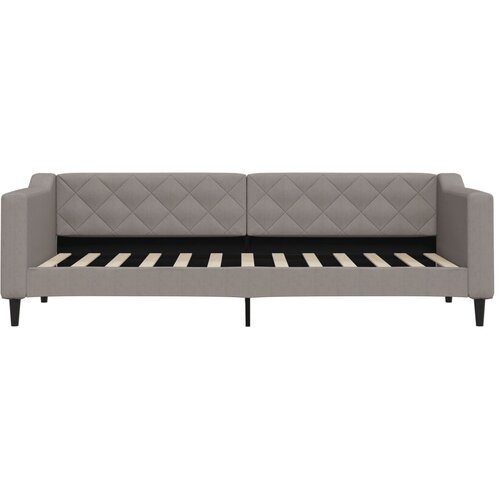  Dnevni krevet na razvlačenje smeđesivi 80 x 200 cm od tkanine Slike