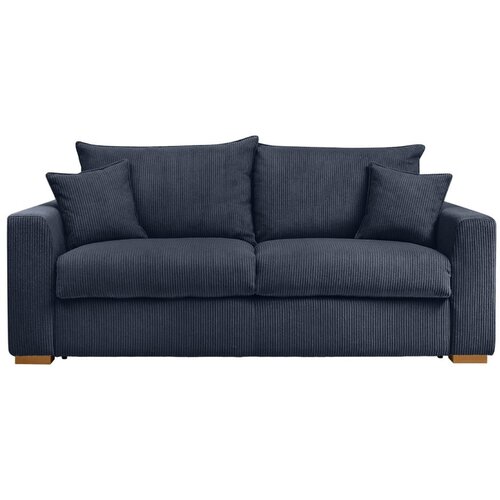 Bobochic Paris Tamno plava sklopiva sofa od samta 225 cm Augustin – Cijene