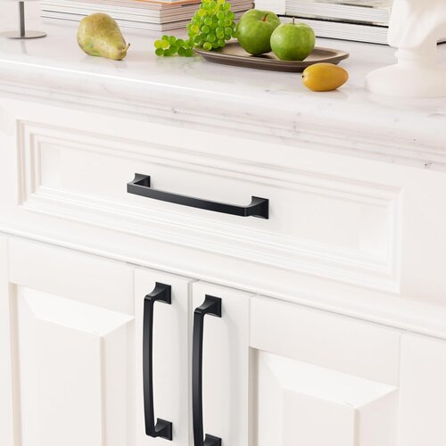 FURNIWARE 10x 160 mm črni ročaji za omarice Slike