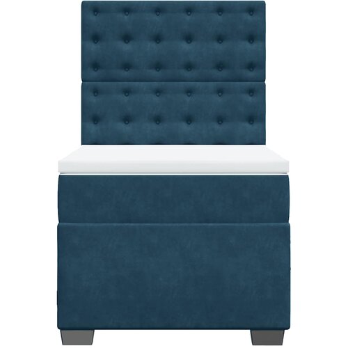 Box spring krevet s madracem plavi 90x190 cm bar&amp;scaron;unasti Slike