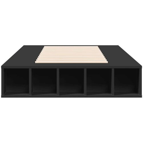 VidaXL Okvir za krevet crni 75 x 190 cm od konstruiranog drva Slike
