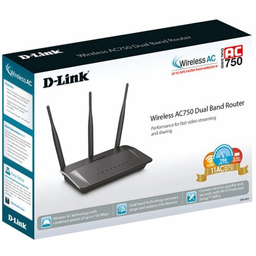 D-link DIR-809 Wireless AC750 Dual Band ruter Slike