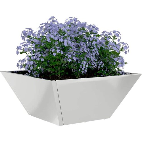  Vrtna saksija Srebrno 35 x 35 x 15 cm Cinkani čelik Slike