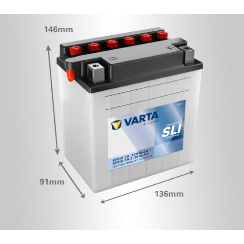 Varta akumulator powersport sli YB10L-A2, 12V, 11Ah, d+ Slike