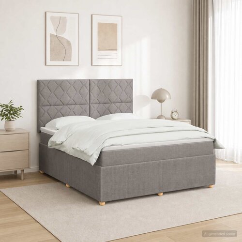  Boxspring krevet s madracem Sivosmeđa 180 x 200 cm Tkanina Cijene