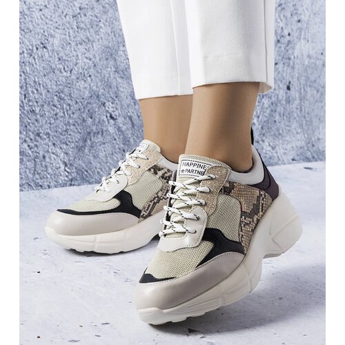 Gemre Beige sneakers with glitter inserts Béri Cene